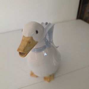 Fitz and Floyd White and Blue Goose Pitcher